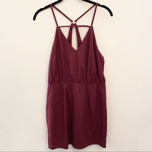 Tobi Burgundy Wine Strappy Dress Size M